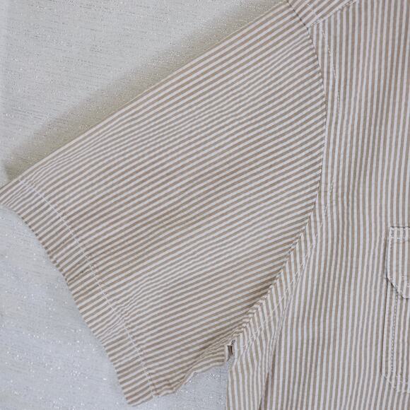 DANIEL CREMIEUX CLASSICS Shirt Mens XL 100% Linen Short Sleeve ButtonUp Pockets - Picture 3 of 10